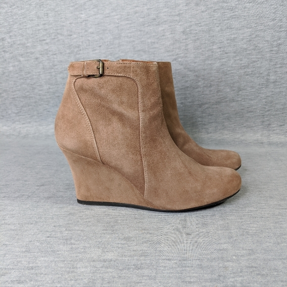 Lanvin Shoes - Lanvin Suede Wedge Ankle Boots